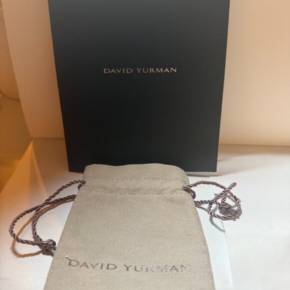 David Yurman Buckle Classic Cable Bracelet Sterling Silver w/Diamonds, 5mm - Picture 5 of 6